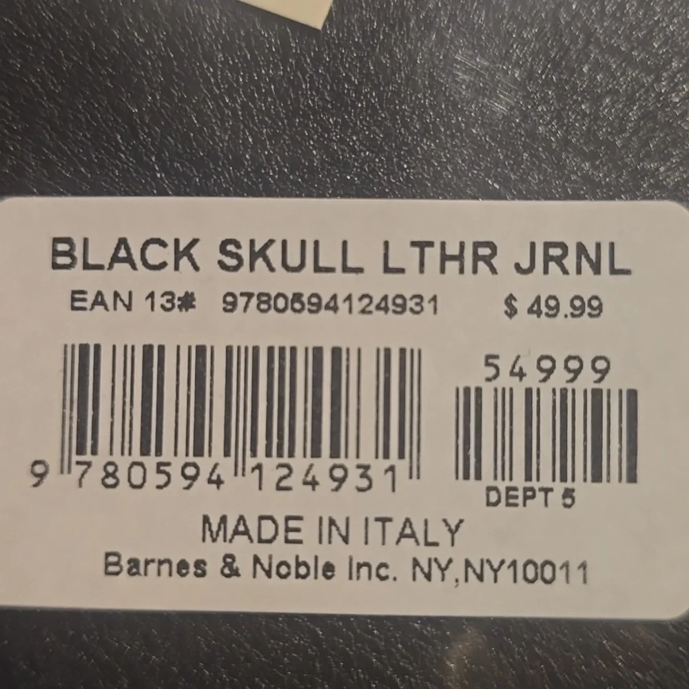 ♥️BUY 2 GET 1 FREE Black Leather Journal - Skull, Retail Price $49.99 USD